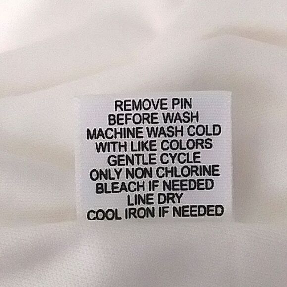 Gown Formal Semiformal Strapless Jacquard Rhinestones Bow White Like New M - Picture 12 of 13